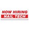 Signmission Now Hiring Nail Tech Banner Apply Inside Accepting Application Single Sided B-96-30279 - alternate 1